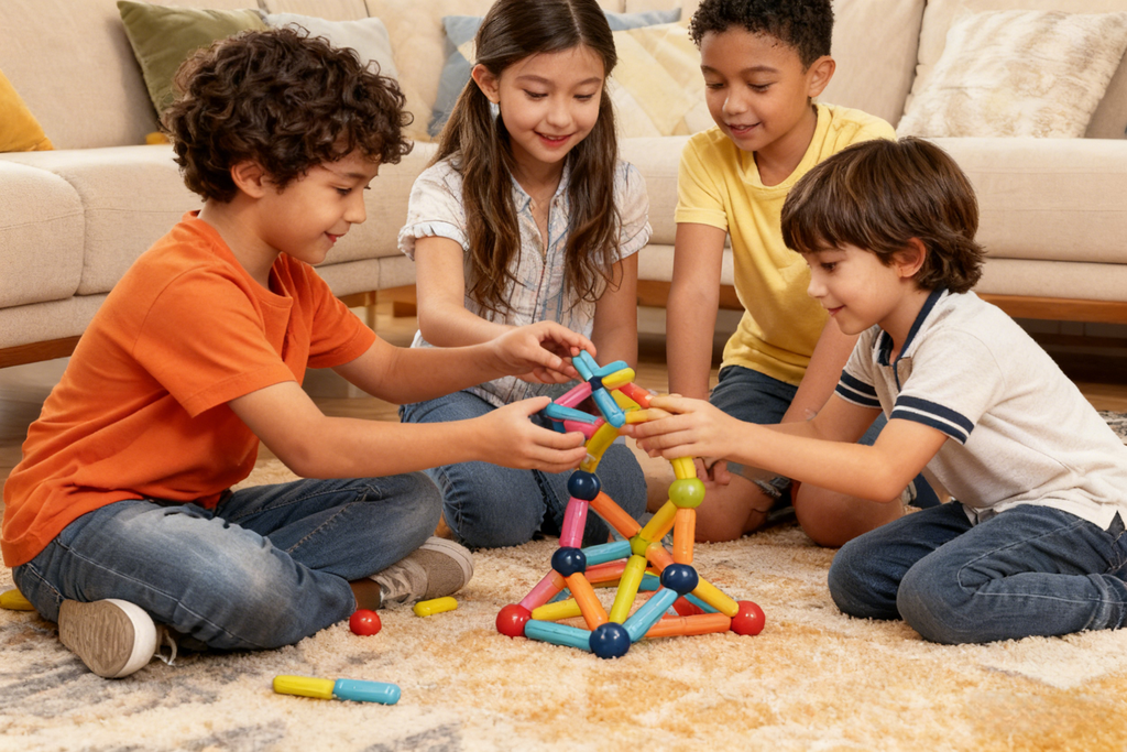 Set de constructie magnetic - Forme 3D (42 piese)