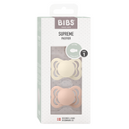 BIBS Set 2 suzete Supreme Silicon tetina simetrica silicon 0 luni+