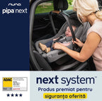 Nuna - Scoica auto i-Size Pipa Next Caviar, nastere - 83 cm, testata ADAC