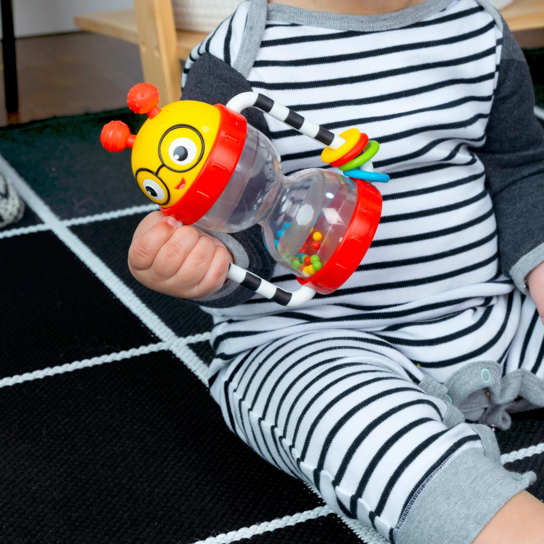 Baby Einstein - Jucarie zornaitoare, "Cals Sensory Shake-up", fara BPA