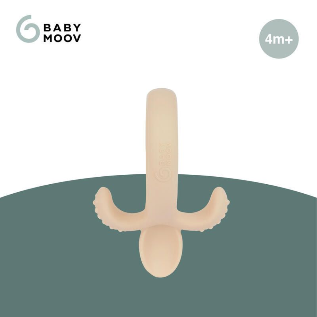 Babymoov - Lingurita bebe 2-in-1 din silicon, pentru diversificare si dentitie