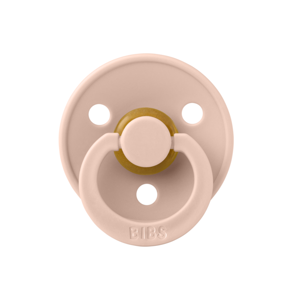 BIBS - Suzeta Colour Latex, tetina rotunda, 18 luni+-Blush