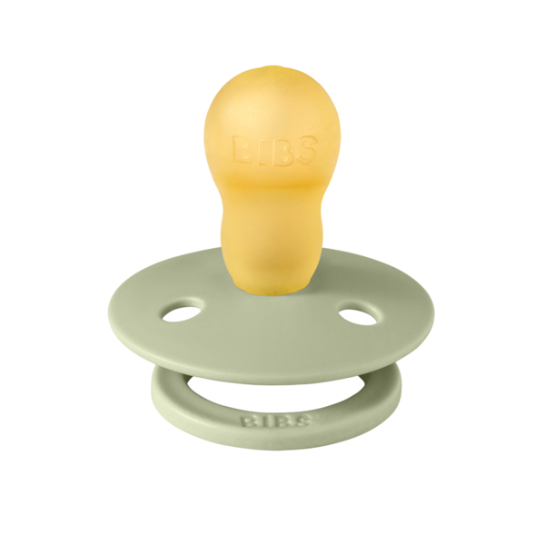 BIBS - Suzeta Colour Latex, tetina rotunda, 18 luni+-Sage