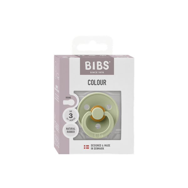 BIBS - Suzeta Colour Latex, tetina rotunda, 18+ luni, ambalaj premium-Sage