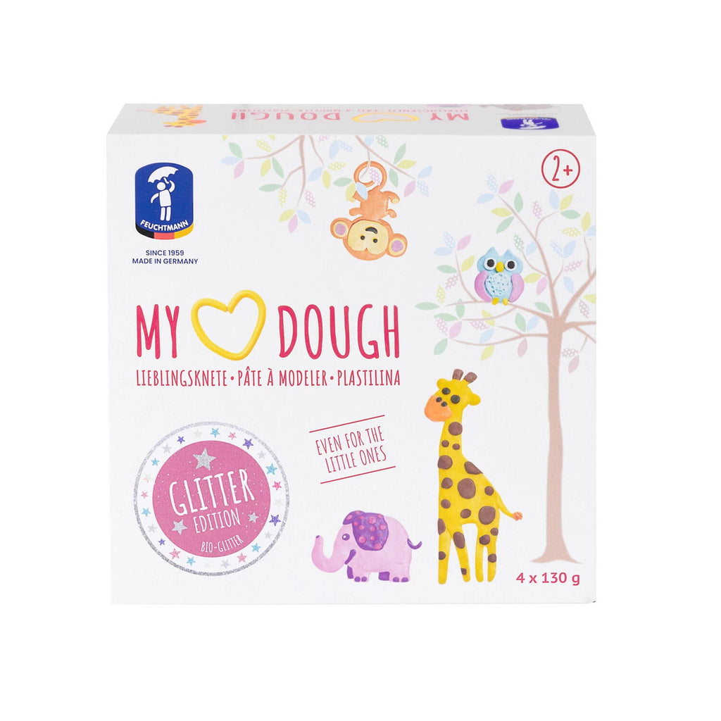 Plastilina My Heart cu sclipici- 4 x 130 gr.