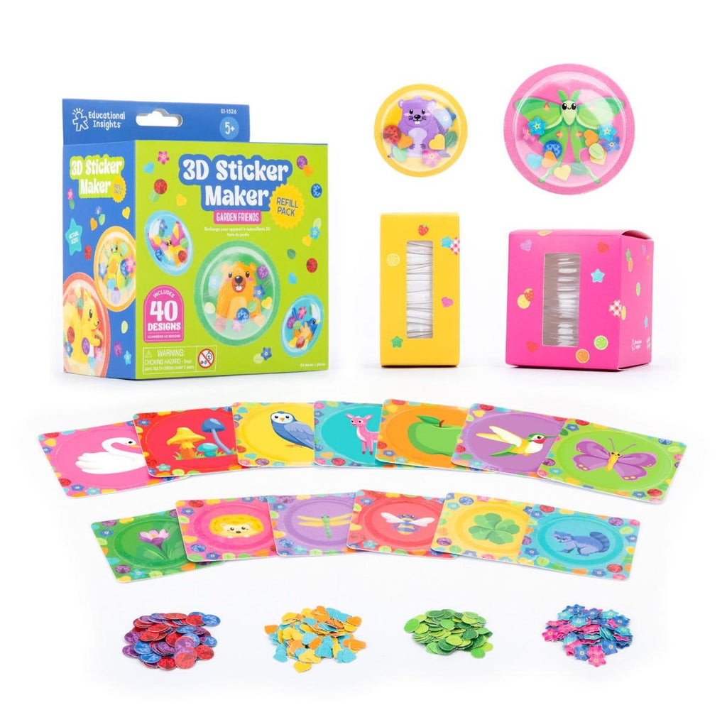 Set rezerve abtibilduri  3D – Prietenii din gradina
