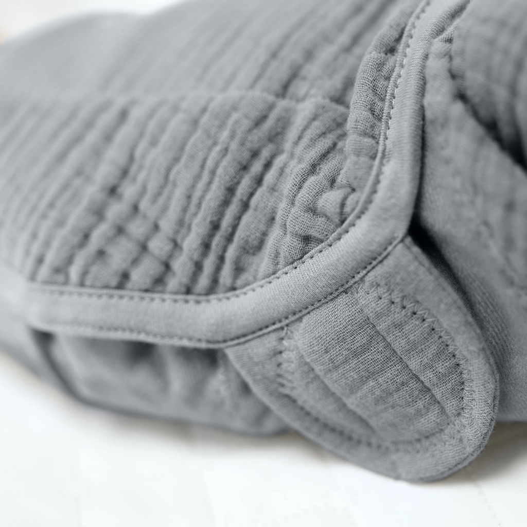 Ingenuity - Sistem de infasare Swaddle Me 0-3 luni, muselina, colectia Original, Granite