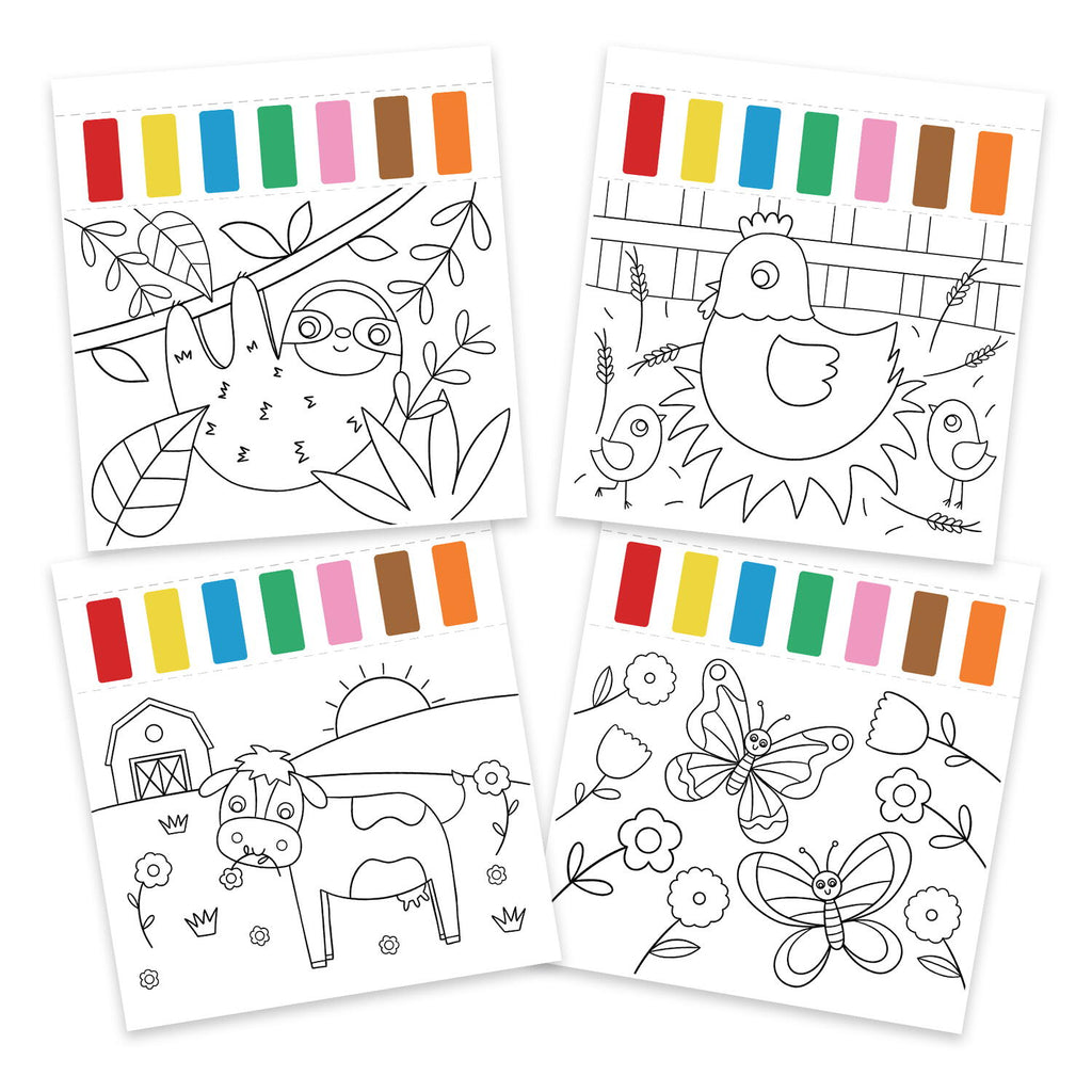 Water Painting: Carte de colorat Animalute