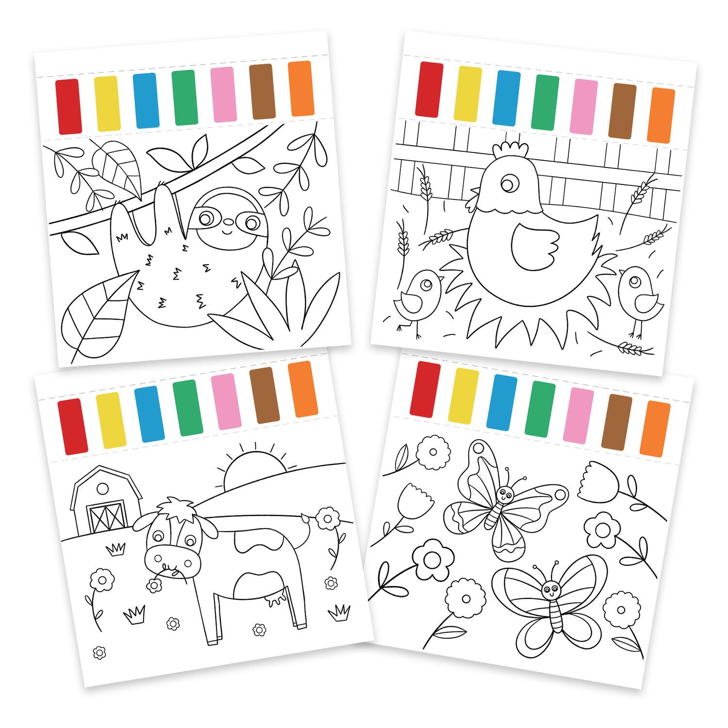 Water Painting: Carte de colorat Animalute