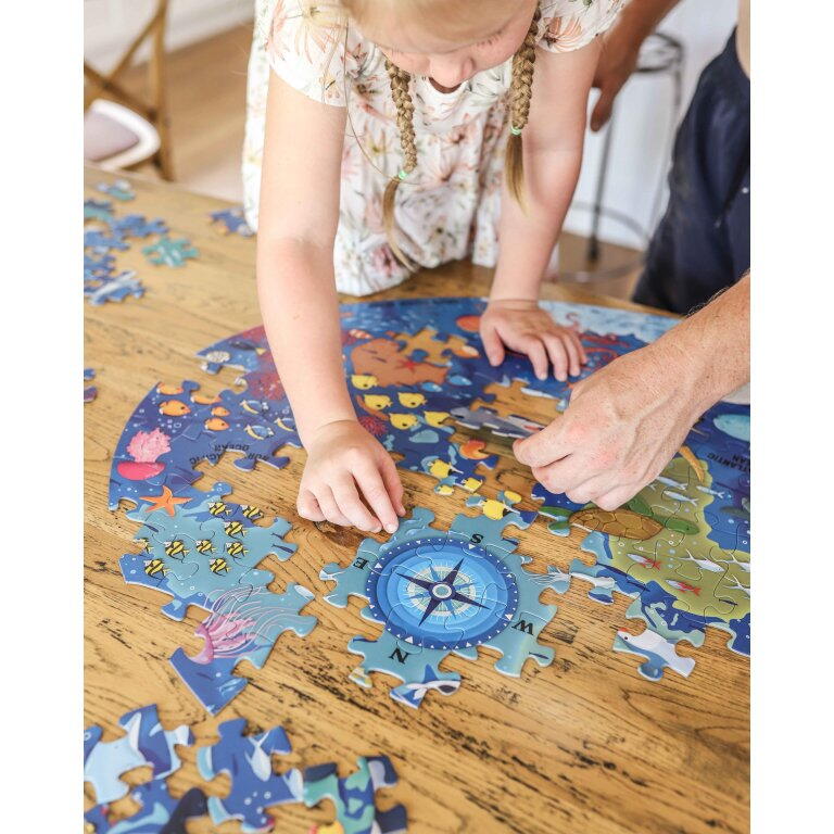 Cunoaste si exploreaza - Puzzle Mari si oceane (205 piese)