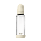 BIBS - Set complet biberon din sticla anticolici cu tetina din latex, flux mediu, 240 ml, Ivory