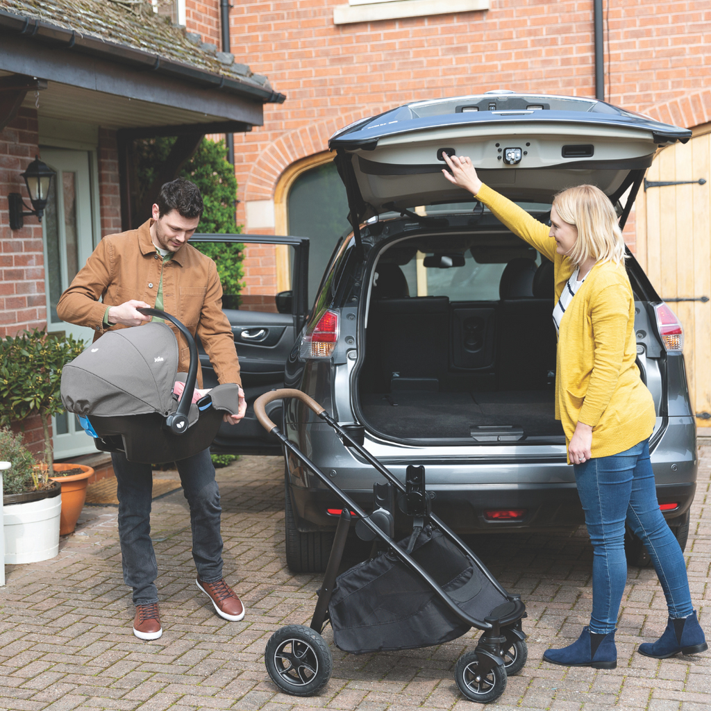 Joie - Scoica auto i-Snug 2 cu tetiera reglabila, 40-75 cm, Cashew, testata ADAC si certificata R129