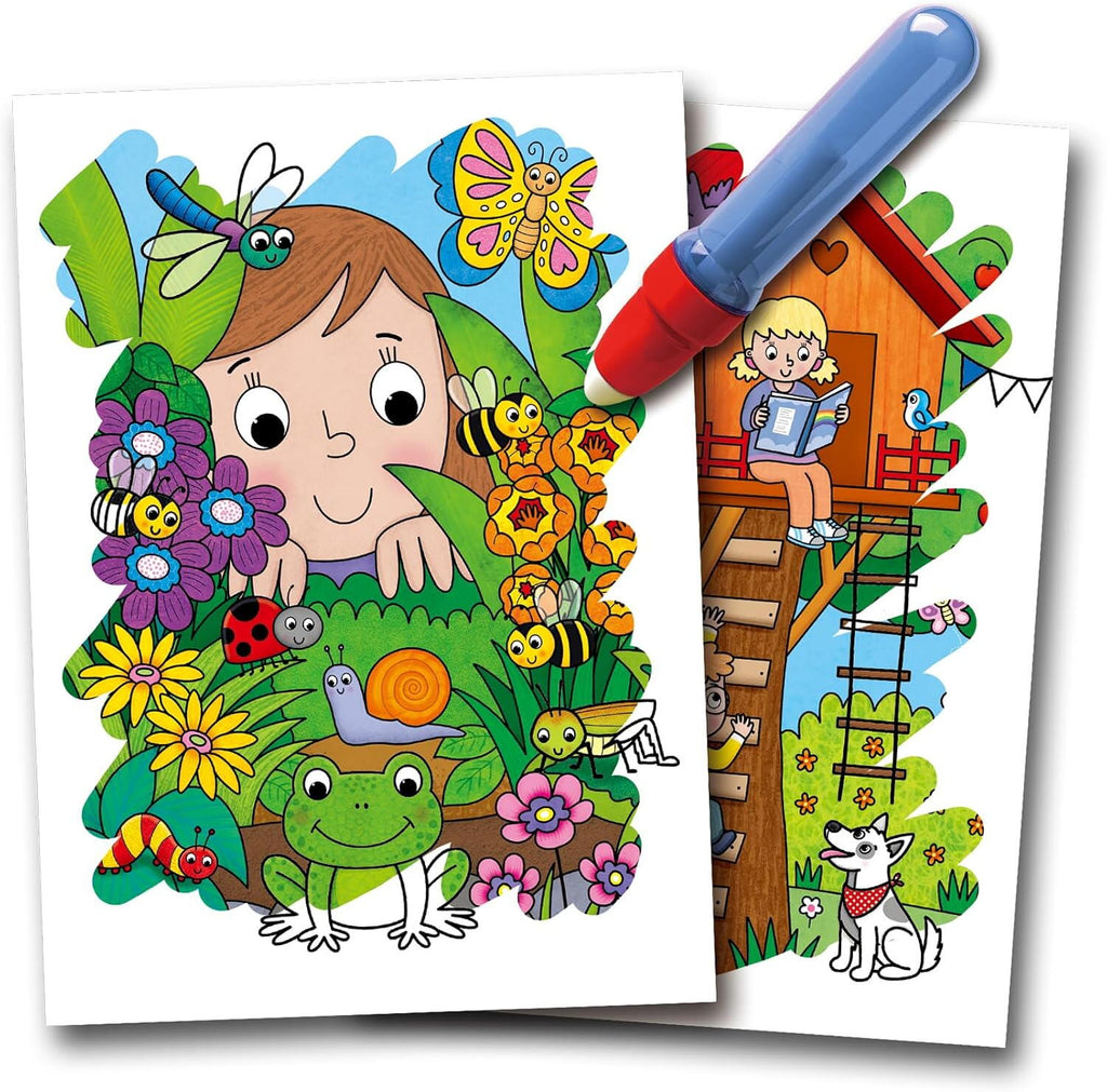 Water Magic: Carte de colorat In gradina