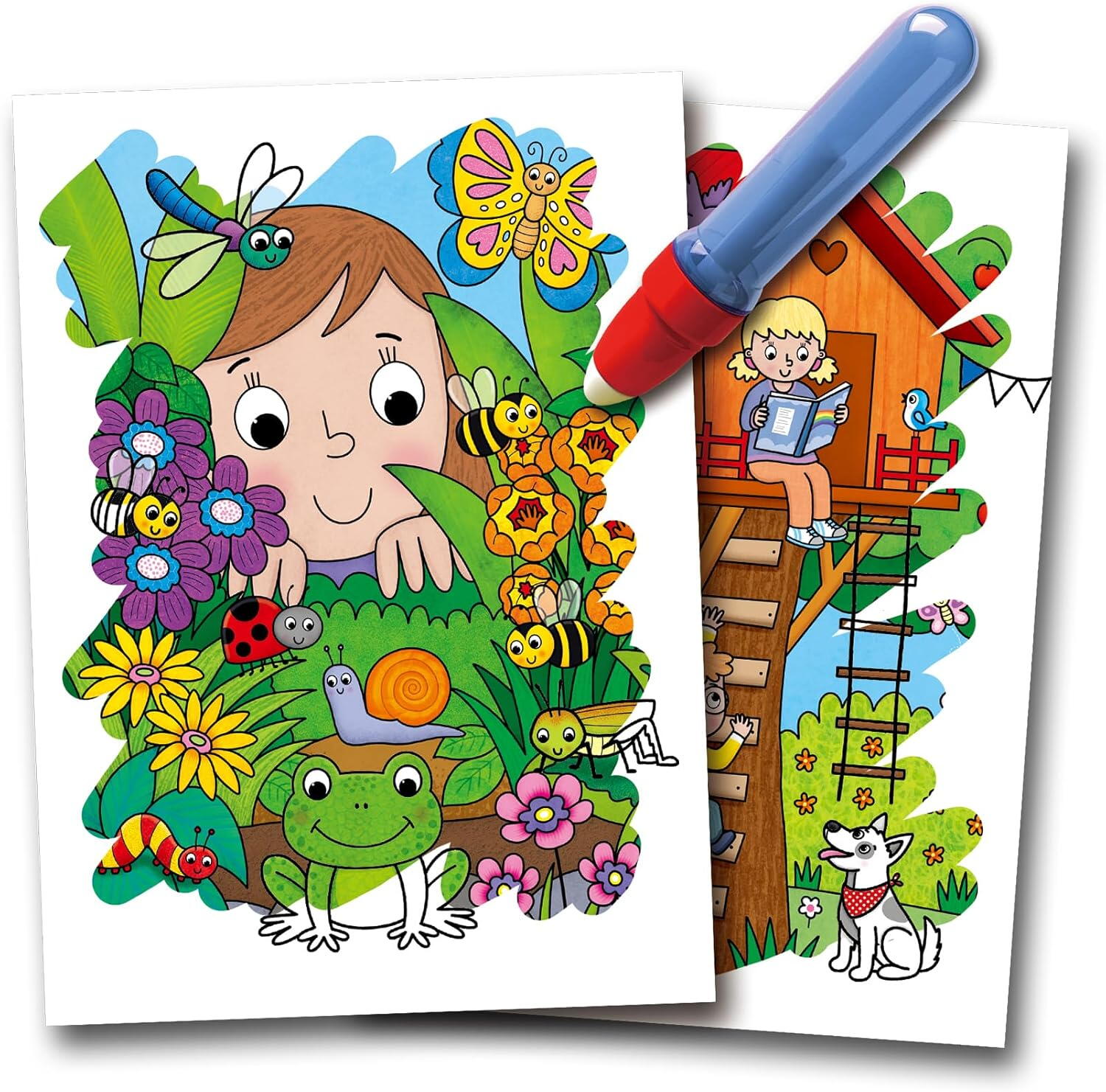 Water Magic: Carte de colorat In gradina