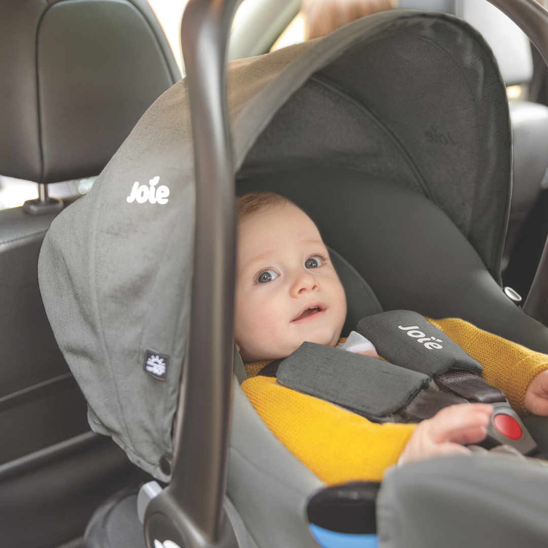 Joie - Scoica auto i-Snug 2 cu tetiera reglabila, 40-75 cm, Cashew, testata ADAC si certificata R129