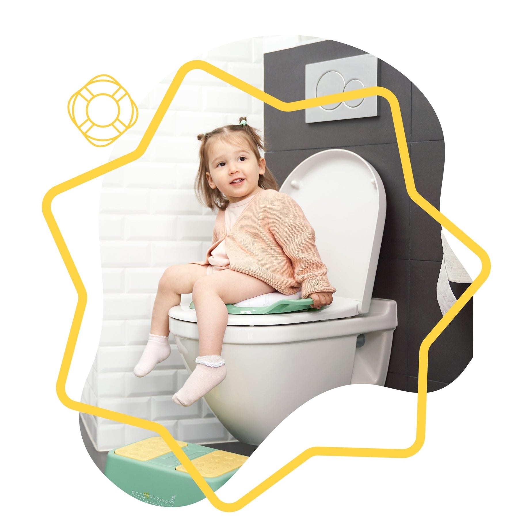 Badabulle - Reductor Wc Cu Manere Verde