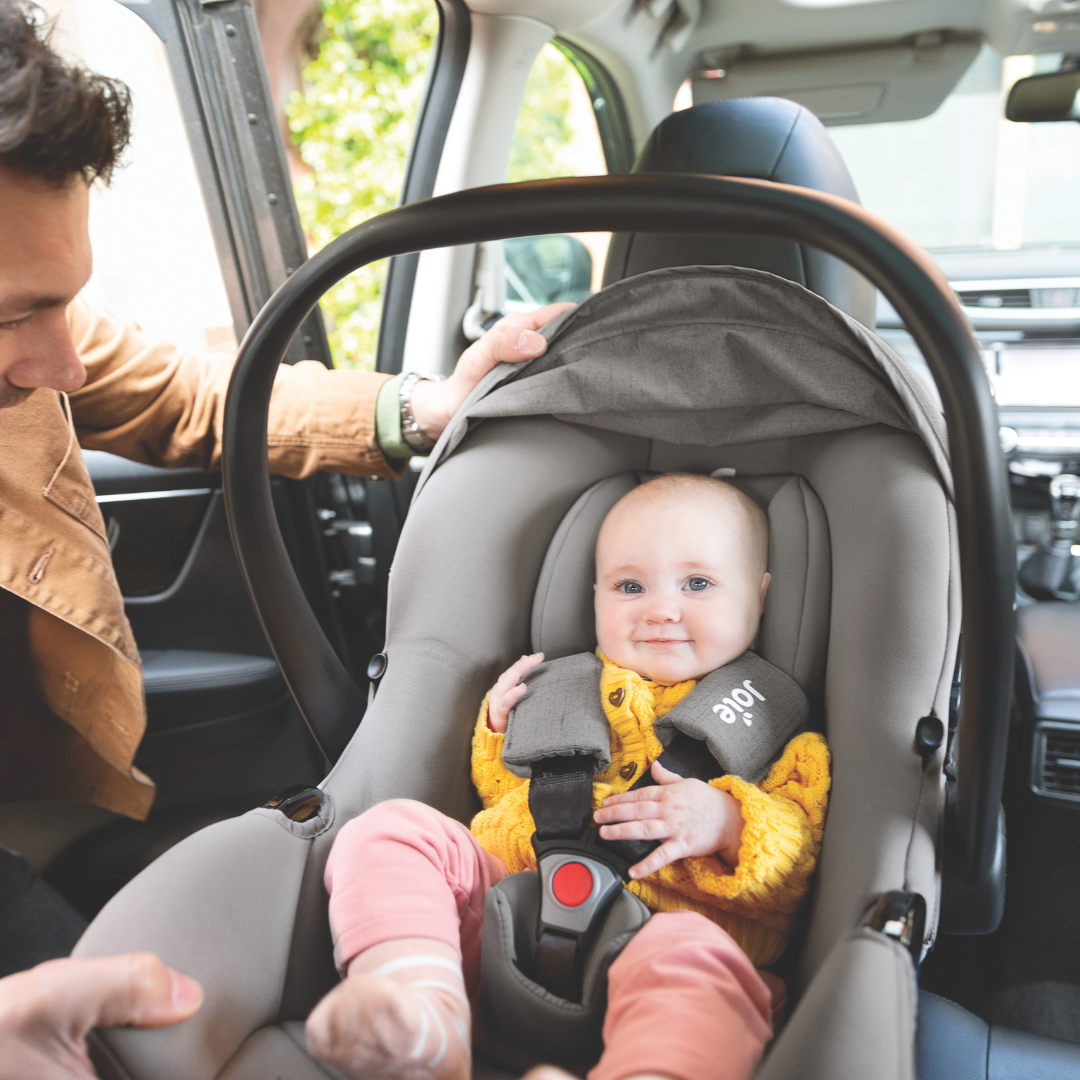 Joie - Scoica auto i-Snug 2 cu tetiera reglabila, 40-75 cm, Fern, testata ADAC si certificata R129