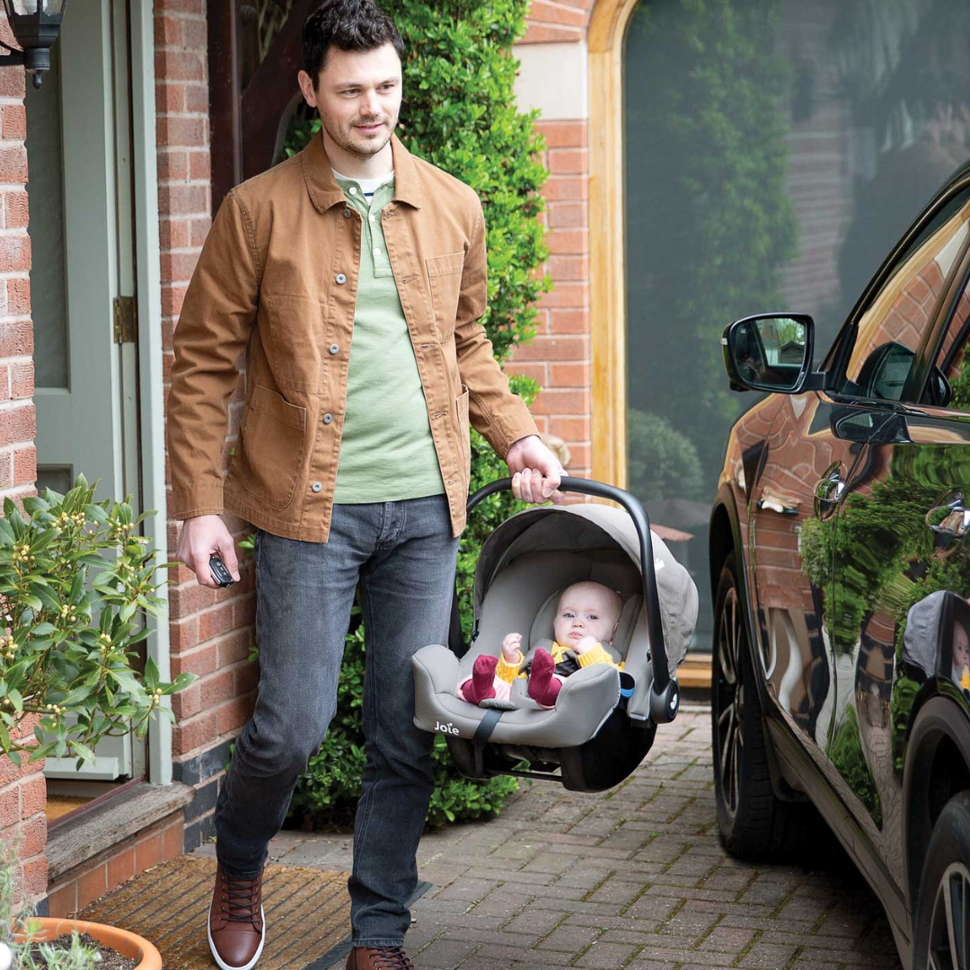 Joie - Scoica auto i-Snug 2 cu tetiera reglabila, 40-75 cm, Fern, testata ADAC si certificata R129