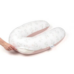 Doomoo - Perna mare pentru gravide si bebelusi 3 in 1, bumbac organic Buddy Spring Pink