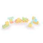 Masuta activitati cu 30 cuburi de construit - Pastel