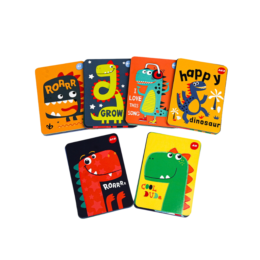 Joc de atentie Learning Cube®  - Dinozauri fericiti
