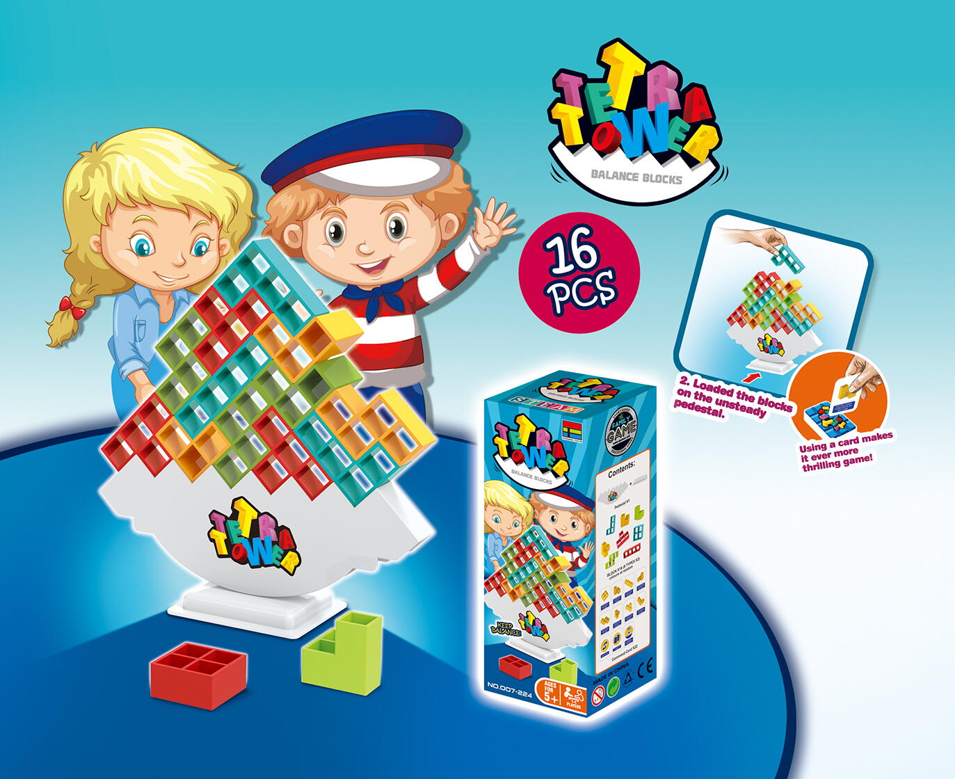 Joc logica - Turnulet Tetra (16 piese)