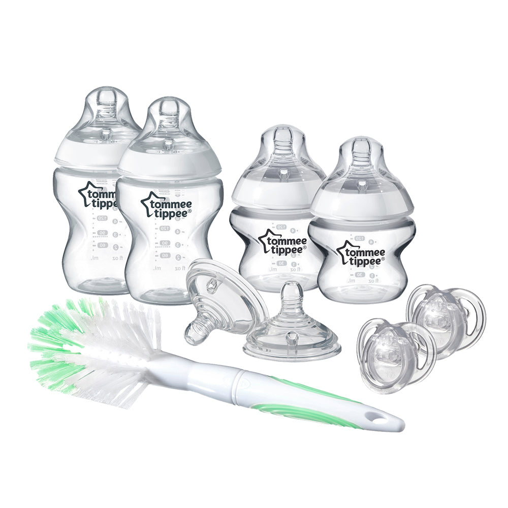 Tommee Tippee Kit biberoane nou-nascut Closer to Nature 0+ luni tetina silicon flux lent anti-colici