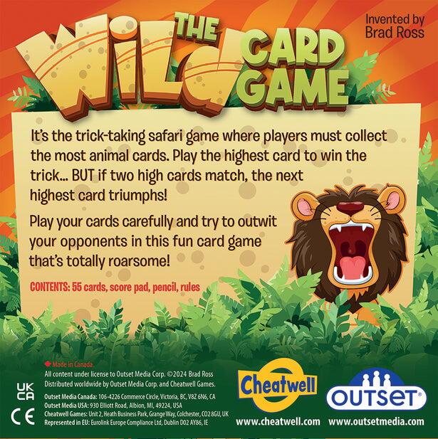 Outset Joc Duelul animalelor 6 ani+ carton, joc de masa cu 55 carti pentru 2-5 jucatori