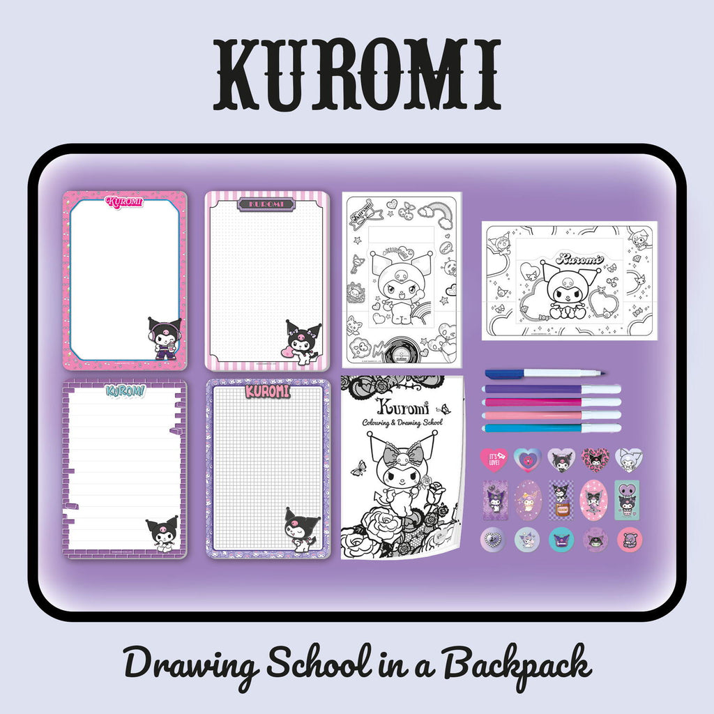 LISCIANI Kit creatie cu ghiozdane Kuromi 4 ani+ plastic poliester tablite reutilizabile si markere