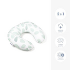 Doomoo - Perna pentru alaptat 2 in 1 Softy Leaves Aqua Green