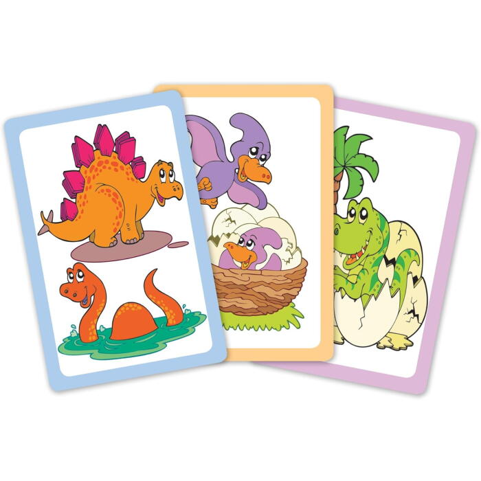 Joc de carti 2 in 1 - Dinozauri veseli