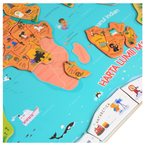 Harta mare a lumii - puzzle magnetic (lb.romana)