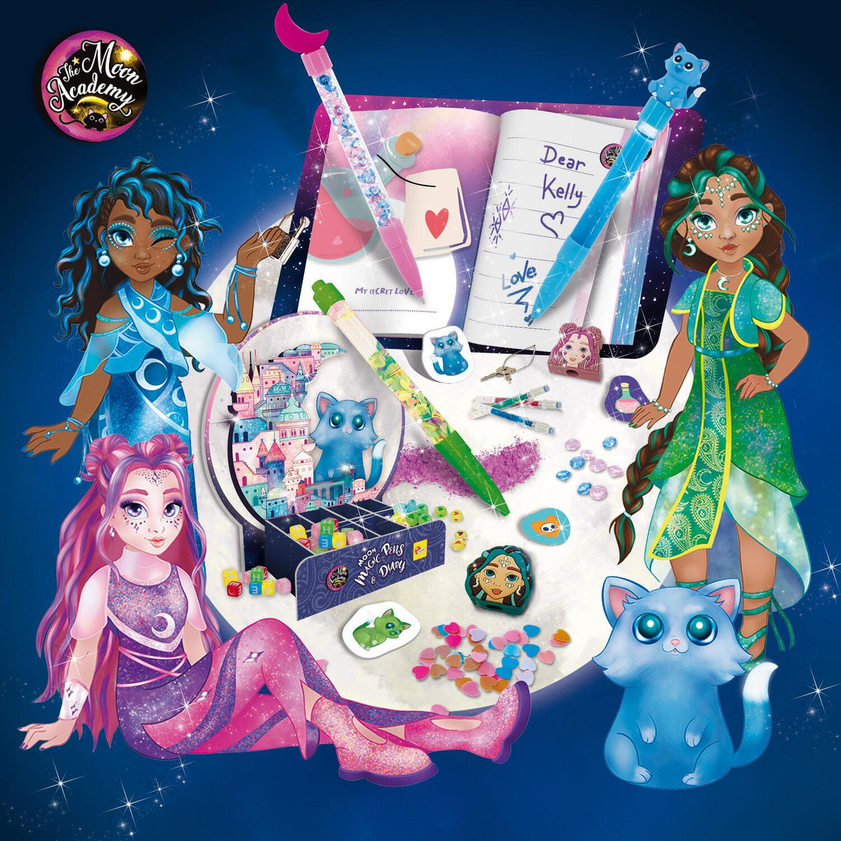 Set creativ - Carioci magice si jurnal - The Moon Academy