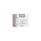 BIBS - Set 2 tetine pentru biberon, Silicon, cu flux lent