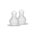 BIBS - Set 2 tetine pentru biberon, Silicon, cu flux lent
