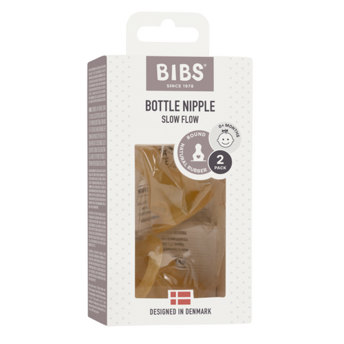 BIBS Set 2 tetine pentru biberon latex cu flux lent din cauciuc natural fabricate in Danemarca