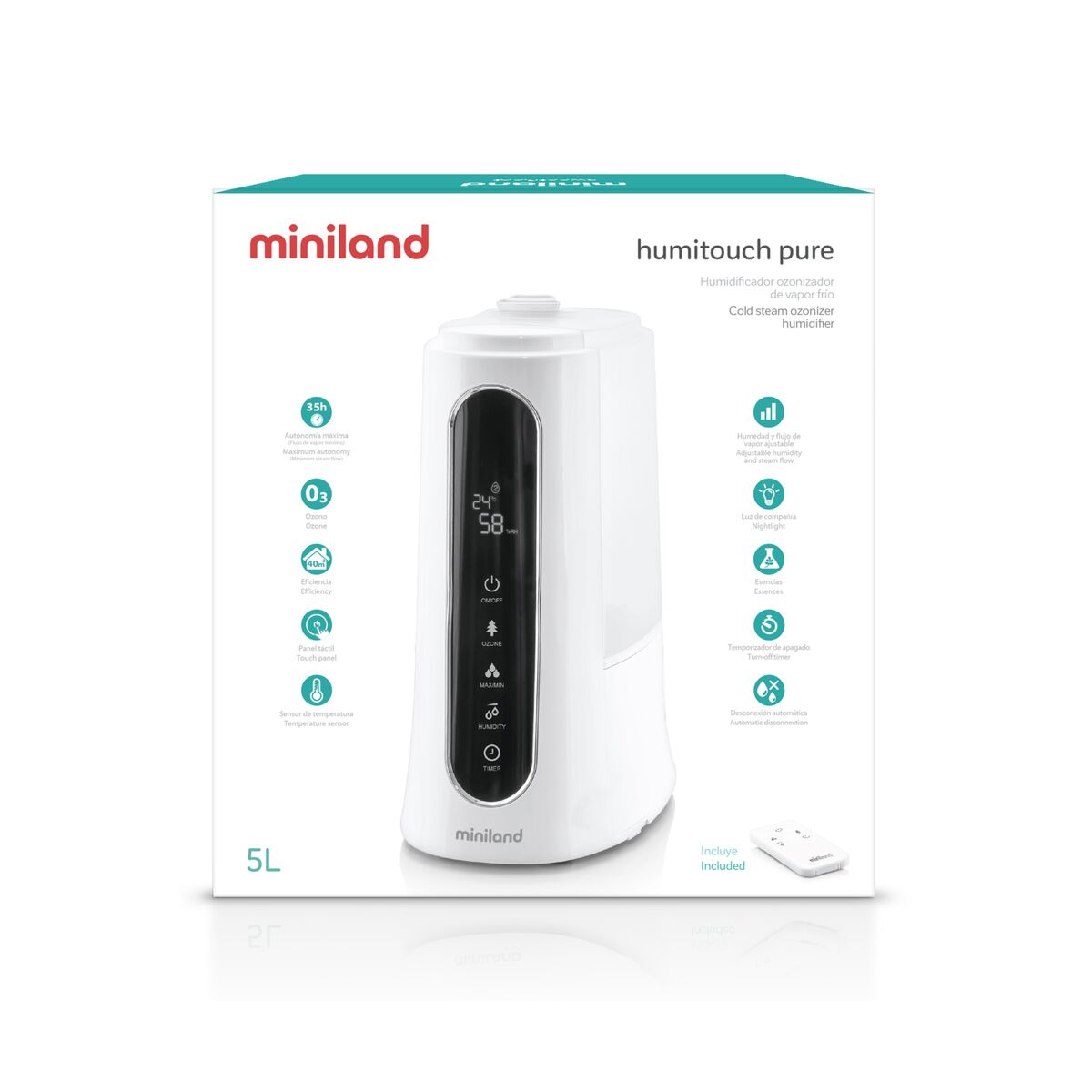 Umidificator Miniland Baby cu Abur Rece Humitouch Pure