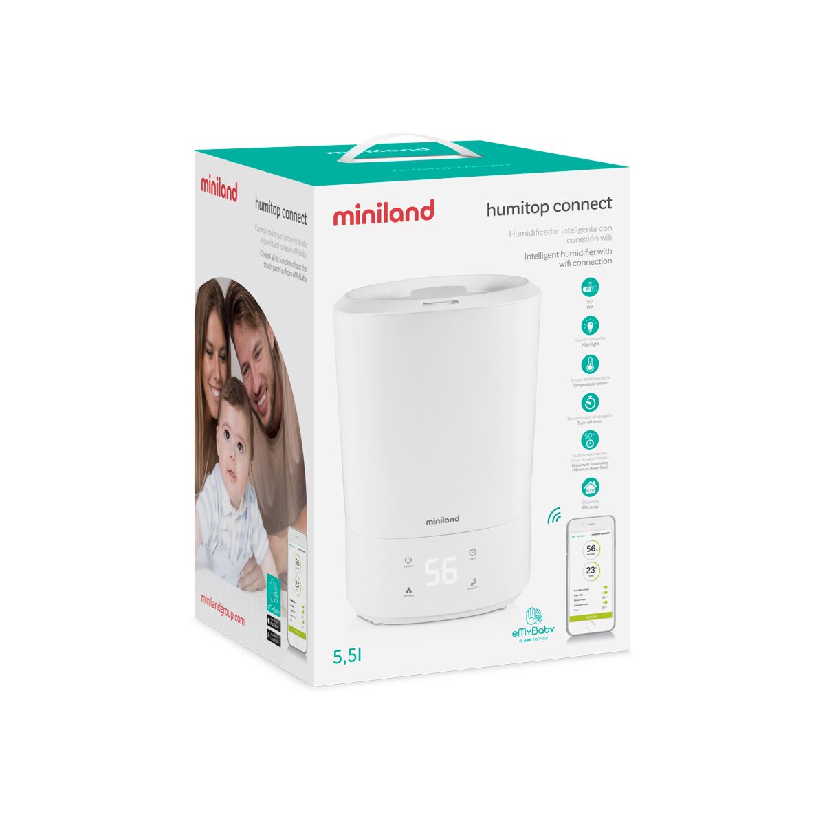 Umidificator Miniland Humitop Connect