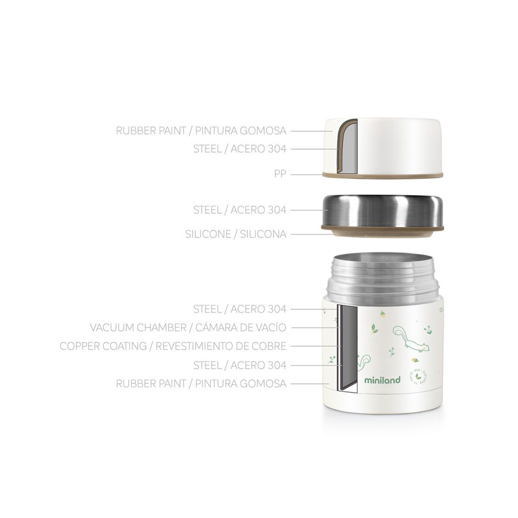 Termos mancare solida Miniland Natur 600 ml