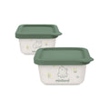 Set 2 recipiente ermetice mancare solida Miniland Frog