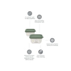 Set 2 recipiente ermetice mancare solida Miniland Frog