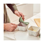 Set 2 recipiente ermetice mancare solida Miniland Frog