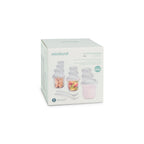 Set 10 recipiente ermetice gradate si 2 lingurite Miniland Mint 200 ml