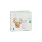 Set 4 recipiente ermetice gradate Miniland Mint 250 ml