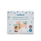 Set 4 recipiente ermetice 250ml, pentru stocare hrana bebeluși Dreamland