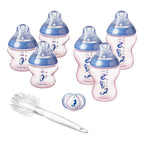 Kit biberoane nou nascut, ONL Fete  Tommee Tippee, 0luni+, Calut de Mare Albastru