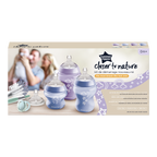 Kit biberoane nou-nascut Tommee Tippee Closer to Nature, 0 luni +, Mov