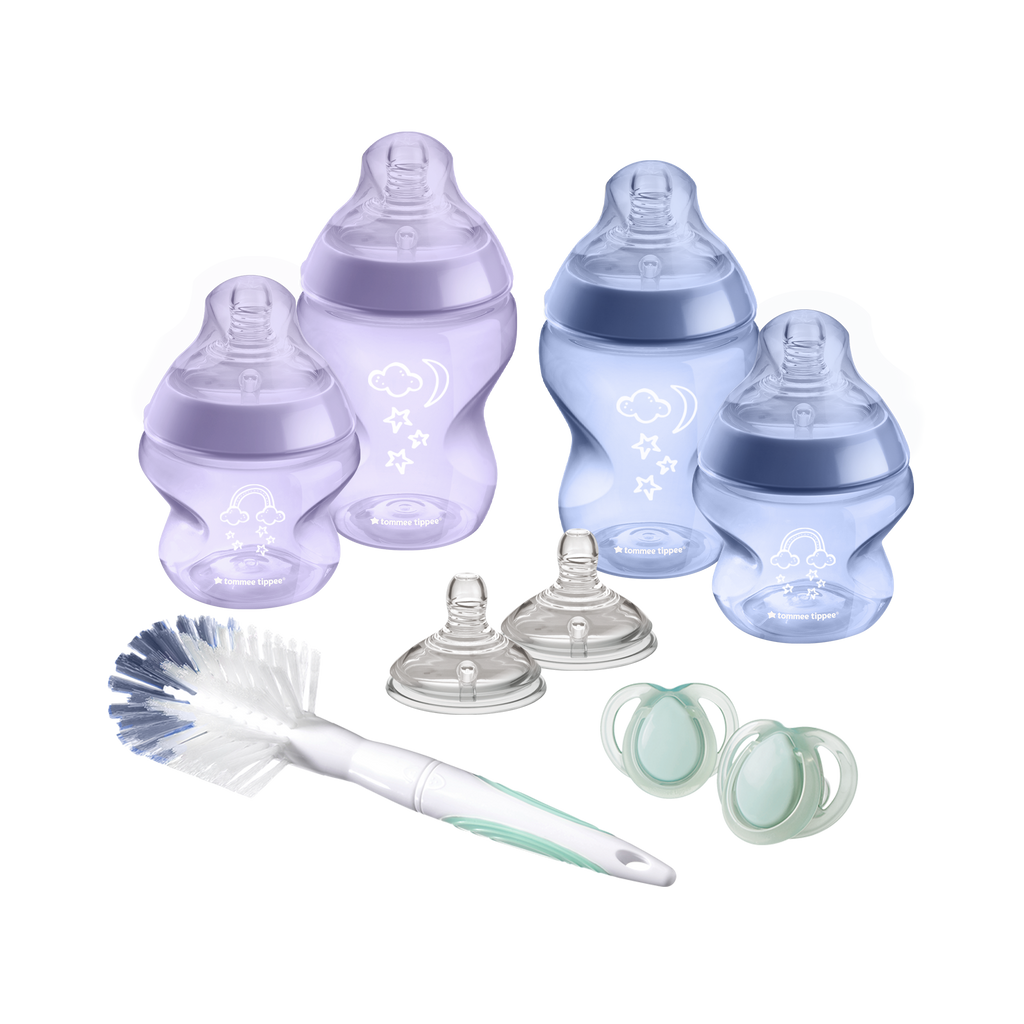Kit biberoane nou-nascut Tommee Tippee Closer to Nature, 0 luni +, Mov