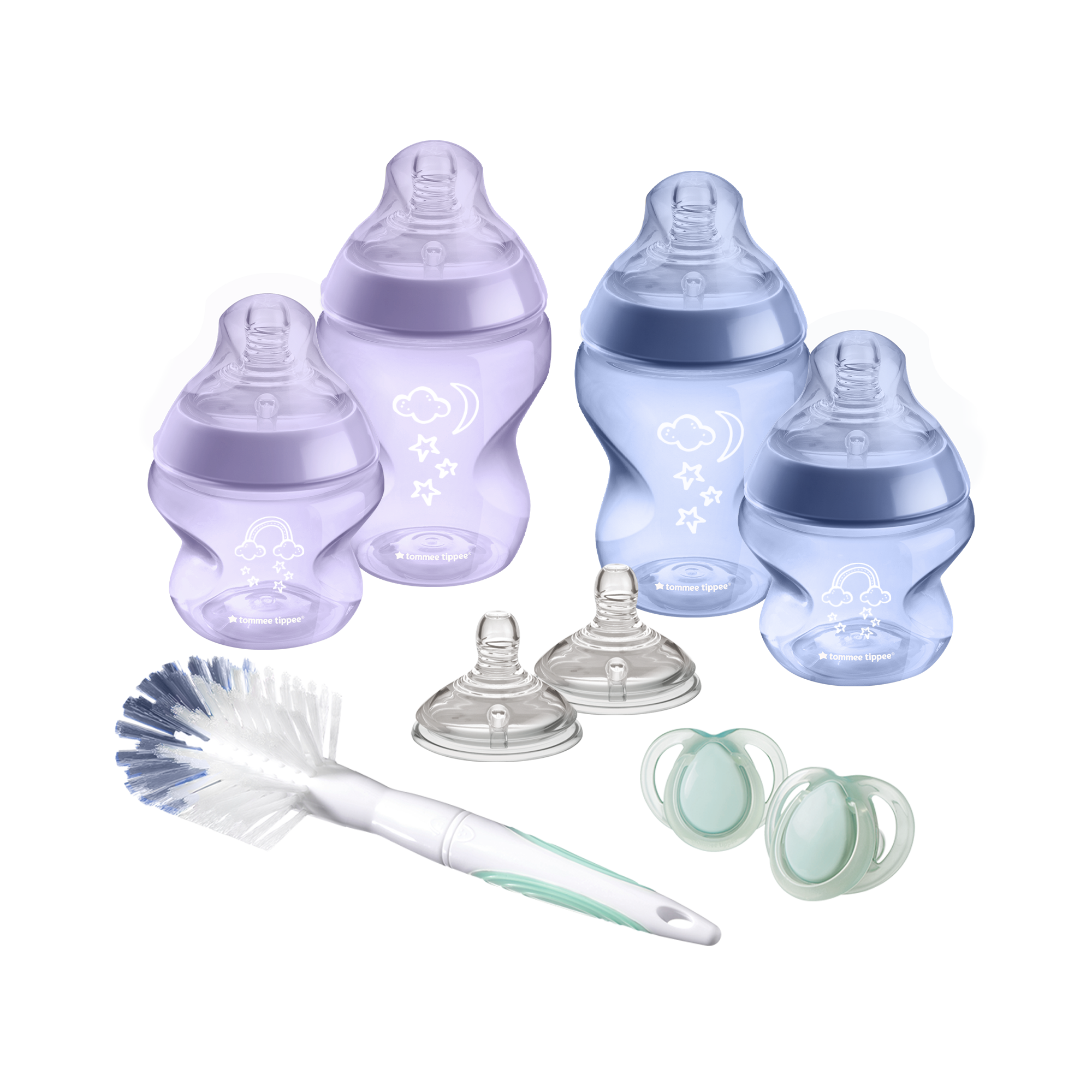 Kit biberoane nou-nascut Tommee Tippee Closer to Nature, 0 luni +, Mov