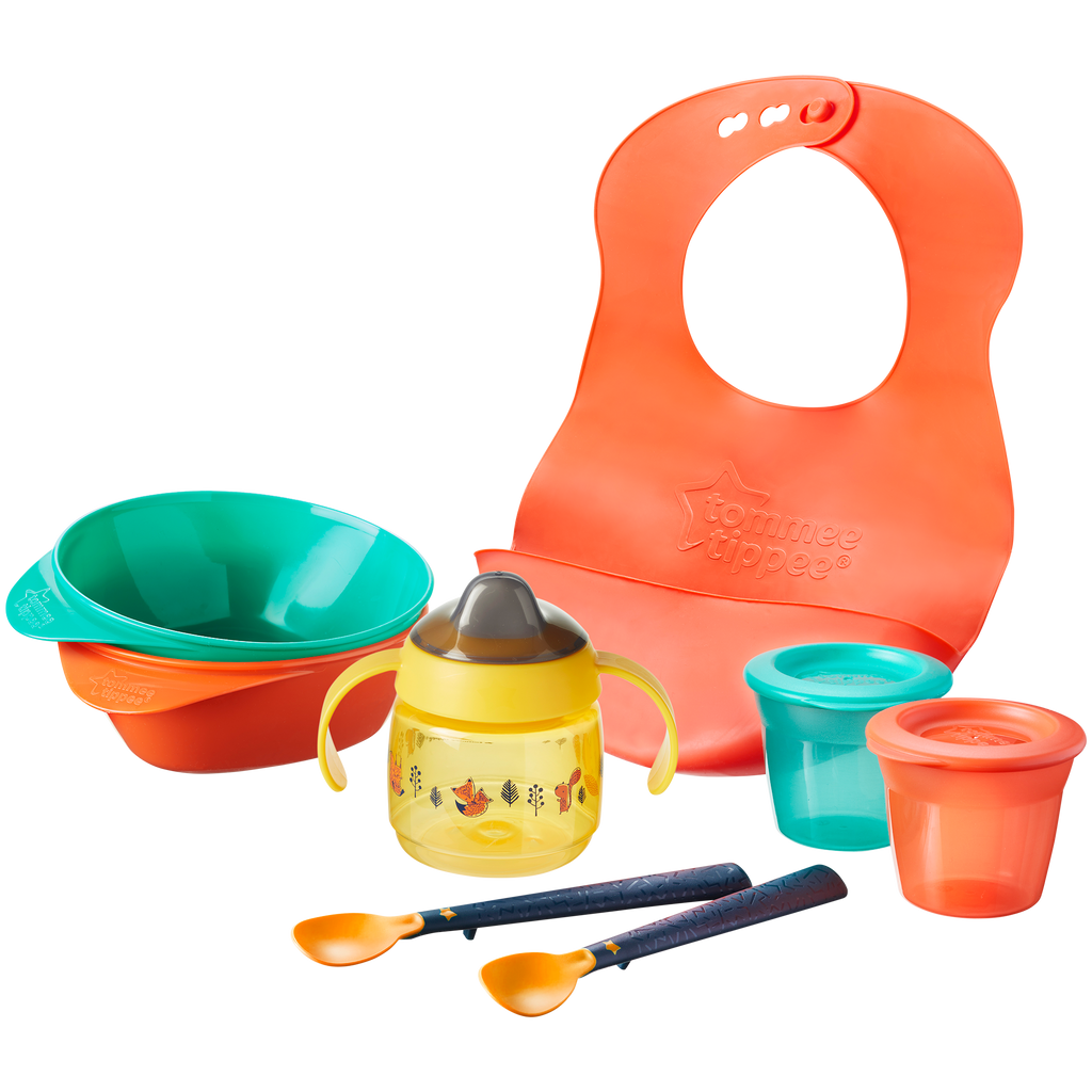 Kit pentru diversificare hrana Tommee Tippee cu tehnologie BACSHIELD™ , 4 luni +